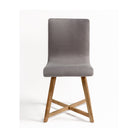 Silla de lino gris y roble Jimena