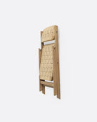 Silla plegable de teca y cuerda de papel Cora