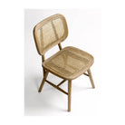 Silla de roble y rejilla natural Rodalquilar
