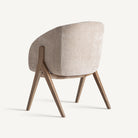 Silla tapizada beige de fresno Massanella