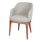 Silla tapizada de fresno con brazos Petra
