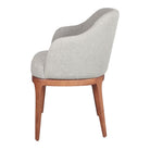 Silla tapizada de fresno con brazos Petra