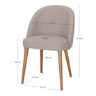 Silla tapizada de fresno Nair