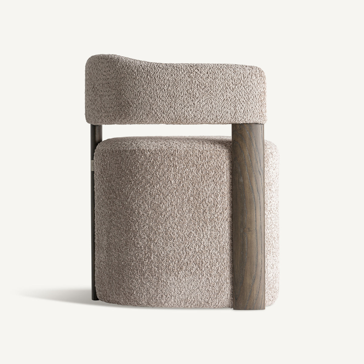 Silla tapizada de fresno topo Murter