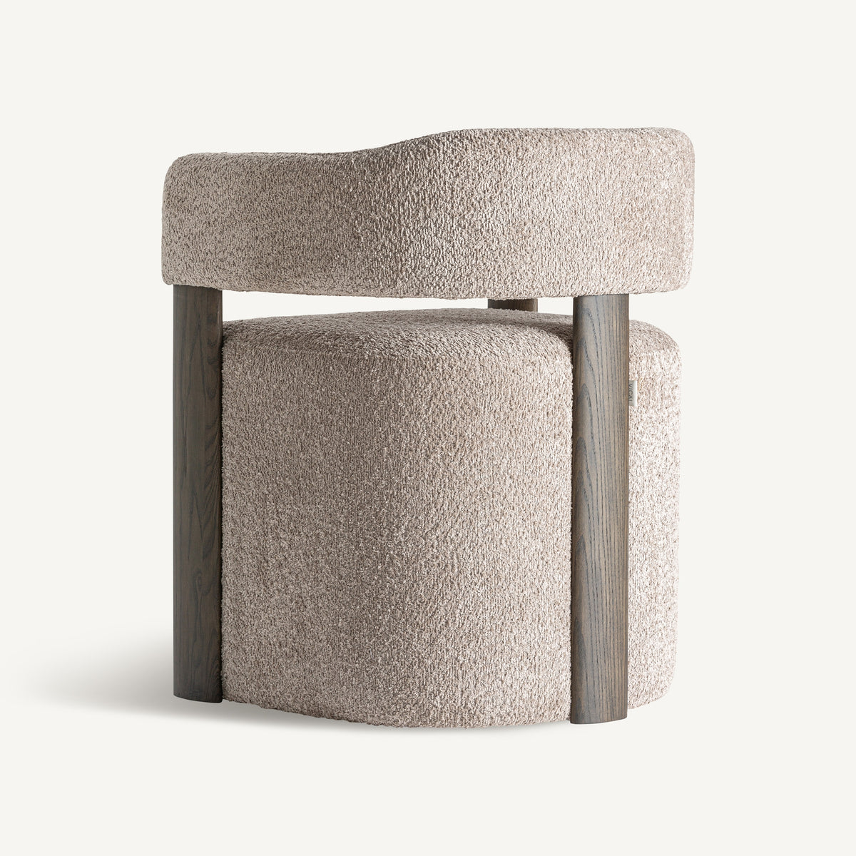 Silla tapizada de fresno topo Murter