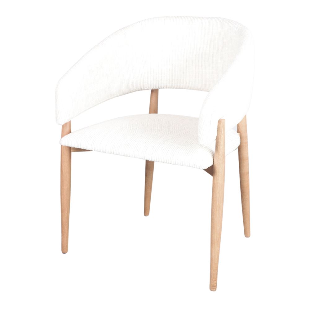 Silla tapizada de madera torneada Louise