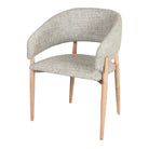 Silla tapizada de madera torneada Louise