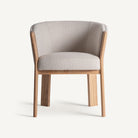 Silla tapizada de roble Laguar beige