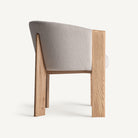 Silla tapizada de roble Laguar beige