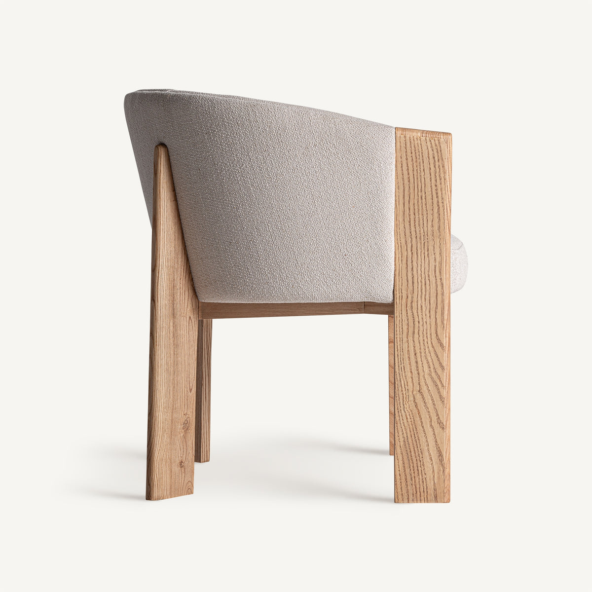 Silla tapizada de roble Laguar beige