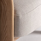 Silla tapizada de roble Laguar beige