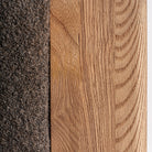 Silla tapizada de roble Laguar topo
