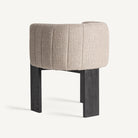 Silla tapizada de roble Vilafamés gris