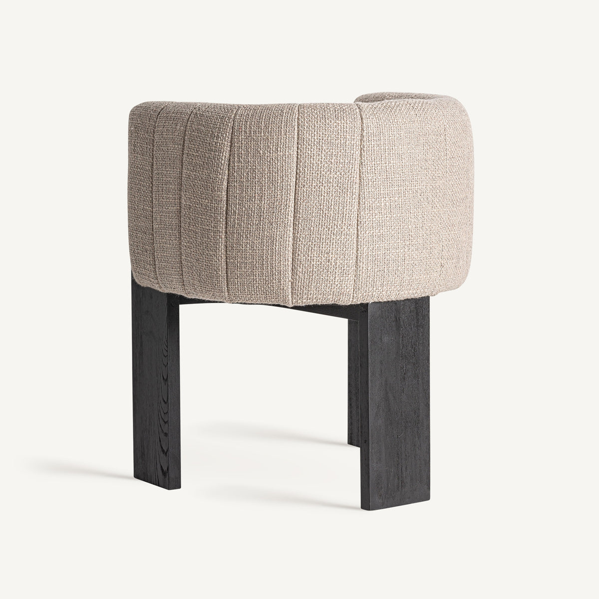 Silla tapizada de roble Vilafamés gris