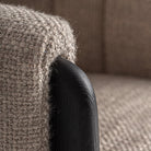 Silla tapizada de roble Vilafamés gris