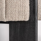 Silla tapizada de roble Vilafamés gris