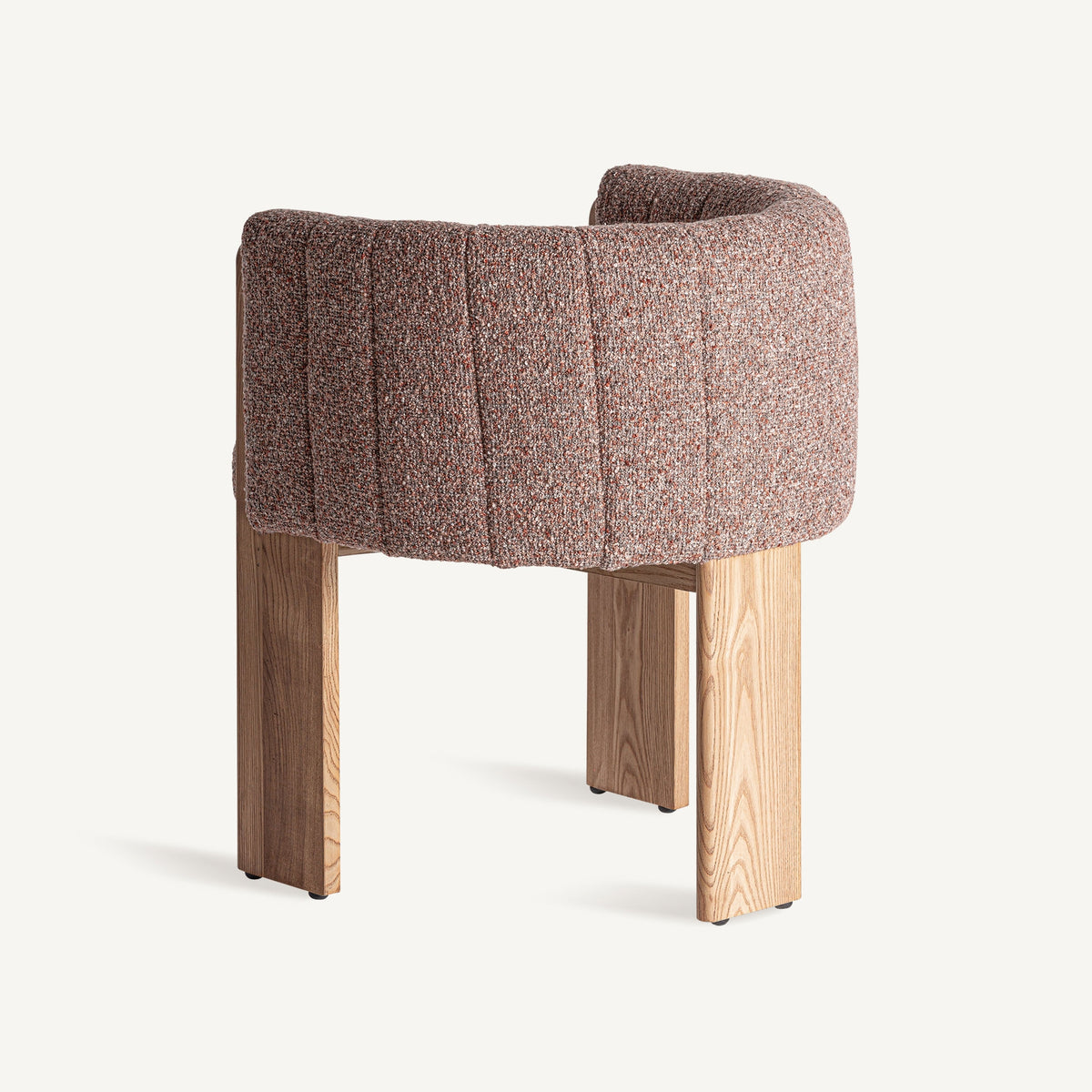 Silla tapizada de roble Vilafamés marrón