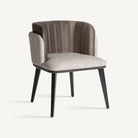 Silla tapizada gris Tirant