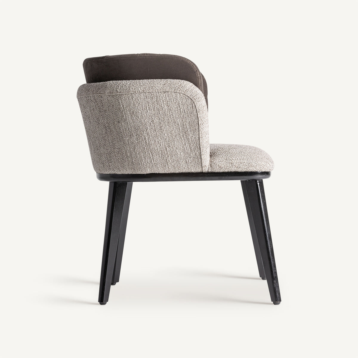 Silla tapizada gris Tirant