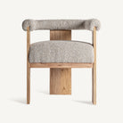 Silla tapizada gris y roble Espalmador