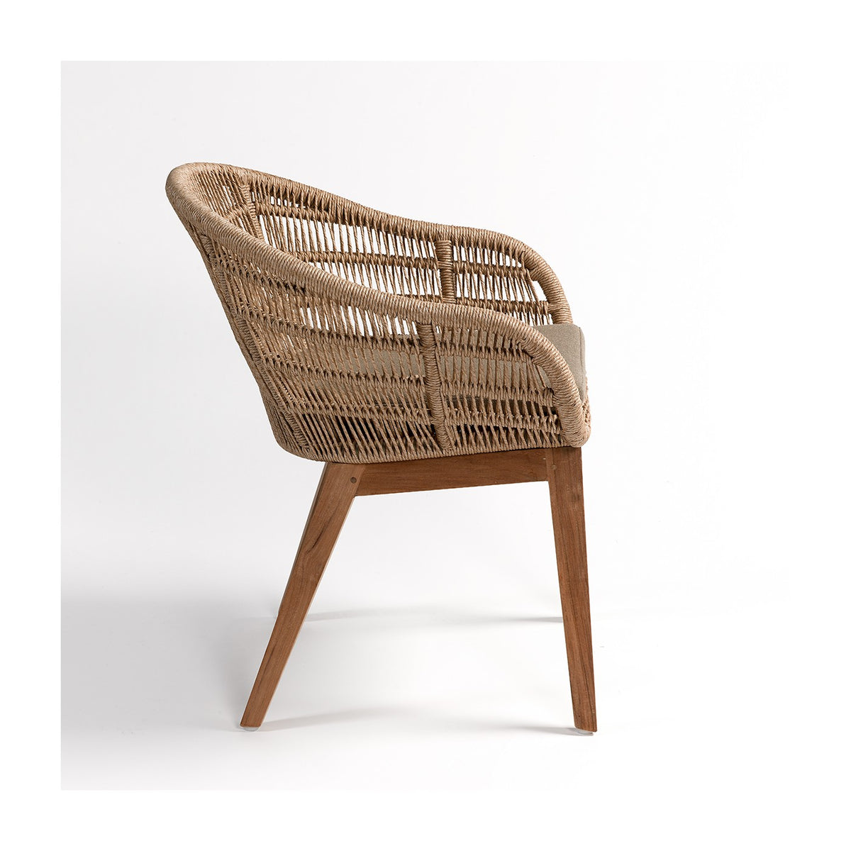 Silla de teca y cuerda Villaluenga