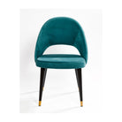 Silla de terciopelo azul y madera Arcos
