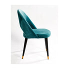 Silla de terciopelo azul y madera Arcos