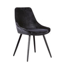 Silla de terciopelo negro Ubrique