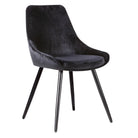 Silla de terciopelo negro Ubrique