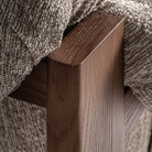 Sillón amplio de caucho tapizado beige Ses Variades