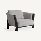 Sillón amplio tapizado gris Cala Martina