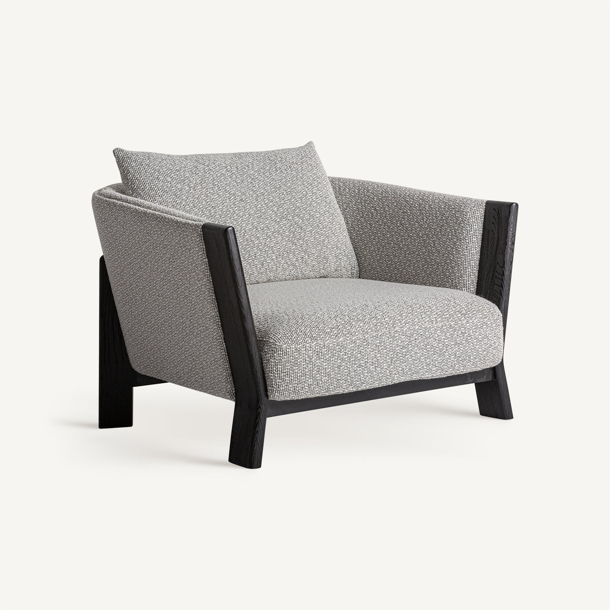 Sillón amplio tapizado gris Cala Martina
