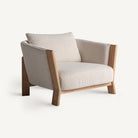 Sillón amplio tapizado marrón Cala Martina