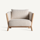 Sillón amplio tapizado marrón Cala Martina