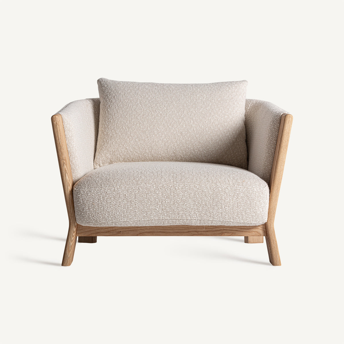 Sillón amplio tapizado marrón Cala Martina