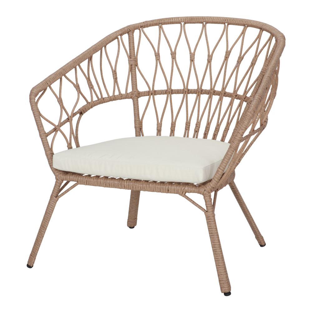 Sillón bajo de ratán sintético Zaniah