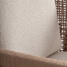 Sillón bajo de teca reciclada y trenzado blanco Cala Codolar