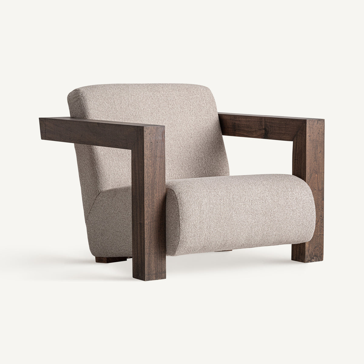 Sillón bajo tapizado crema Sant Vicent
