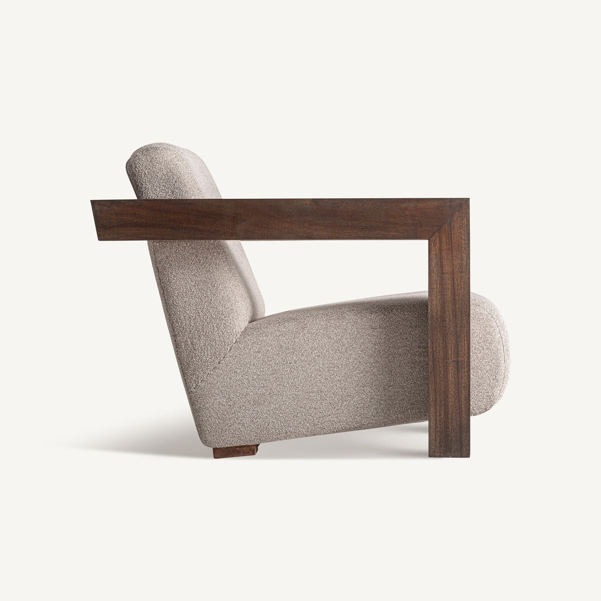 Sillón bajo tapizado crema Sant Vicent
