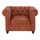 Sillón capitoné de piel Yolanda