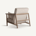 Sillón de abedul y algodón beige Sant Ferran