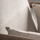 Sillón de abedul y algodón beige Sant Ferran