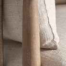 Sillón de abedul y algodón beige Sant Ferran