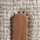 Sillón de acacia y lana beige Cala Vadella