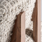Sillón de acacia y lana beige Cala Vadella
