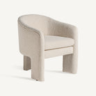 Sillón de algodón rizado blanco roto Punta Prima
