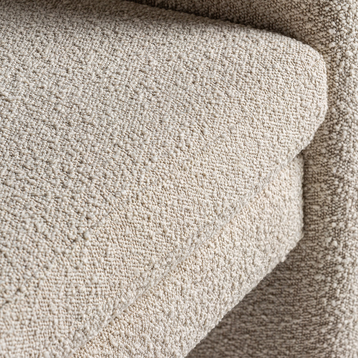 Sillón de algodón rizado blanco roto Punta Prima