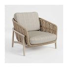 Sillón de exterior de aluminio y cuerda trenzada Lafortunada