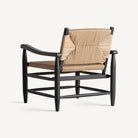 Sillón de caucho negro y cuerda Cala Mastella