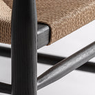 Sillón de caucho negro y cuerda Cala Mastella